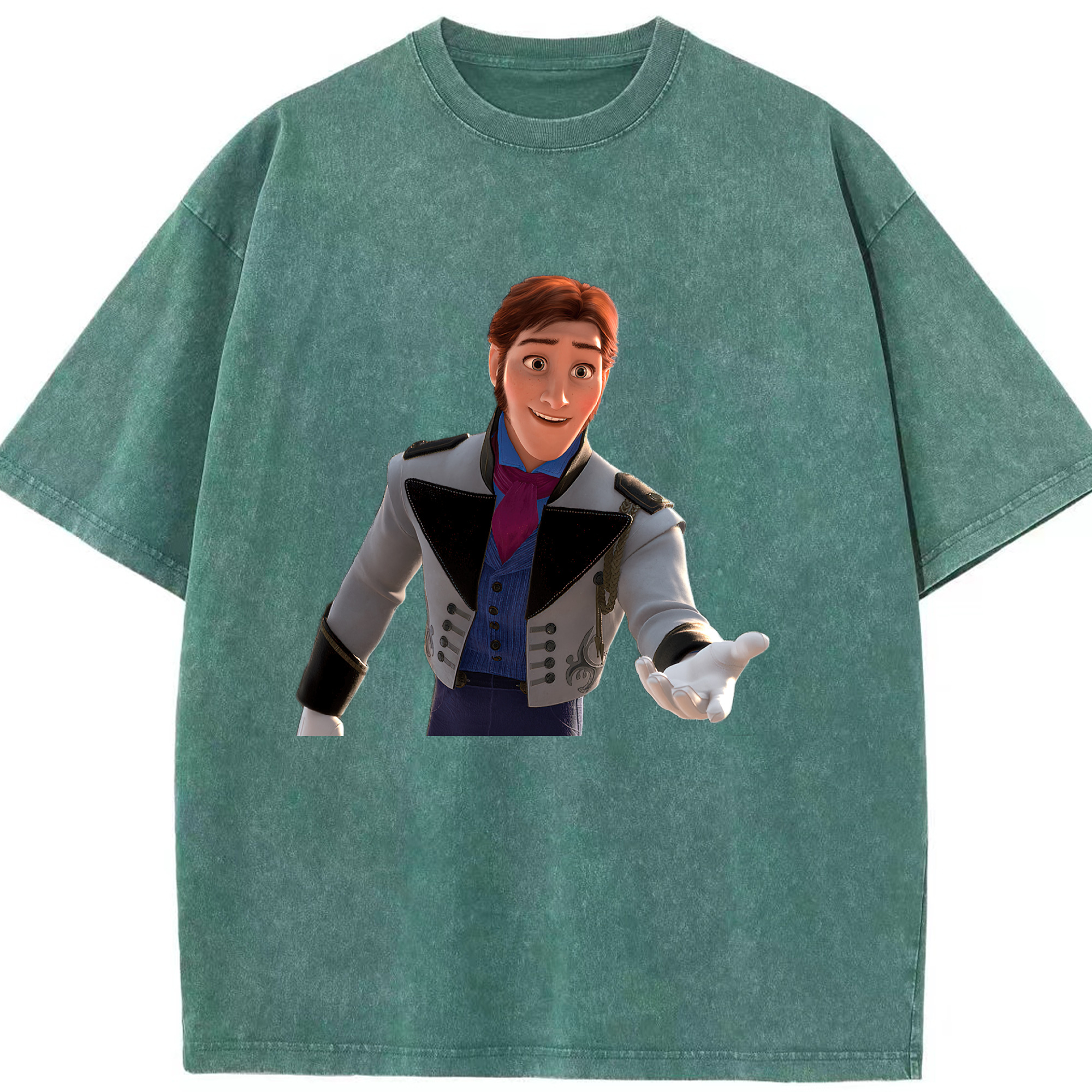 （画像用） アナと雪の女王 アンナ エルサ Frozen Anna Elsa 綿100% ヴィンテージ風 半袖Tシャツ（フロントプリント）